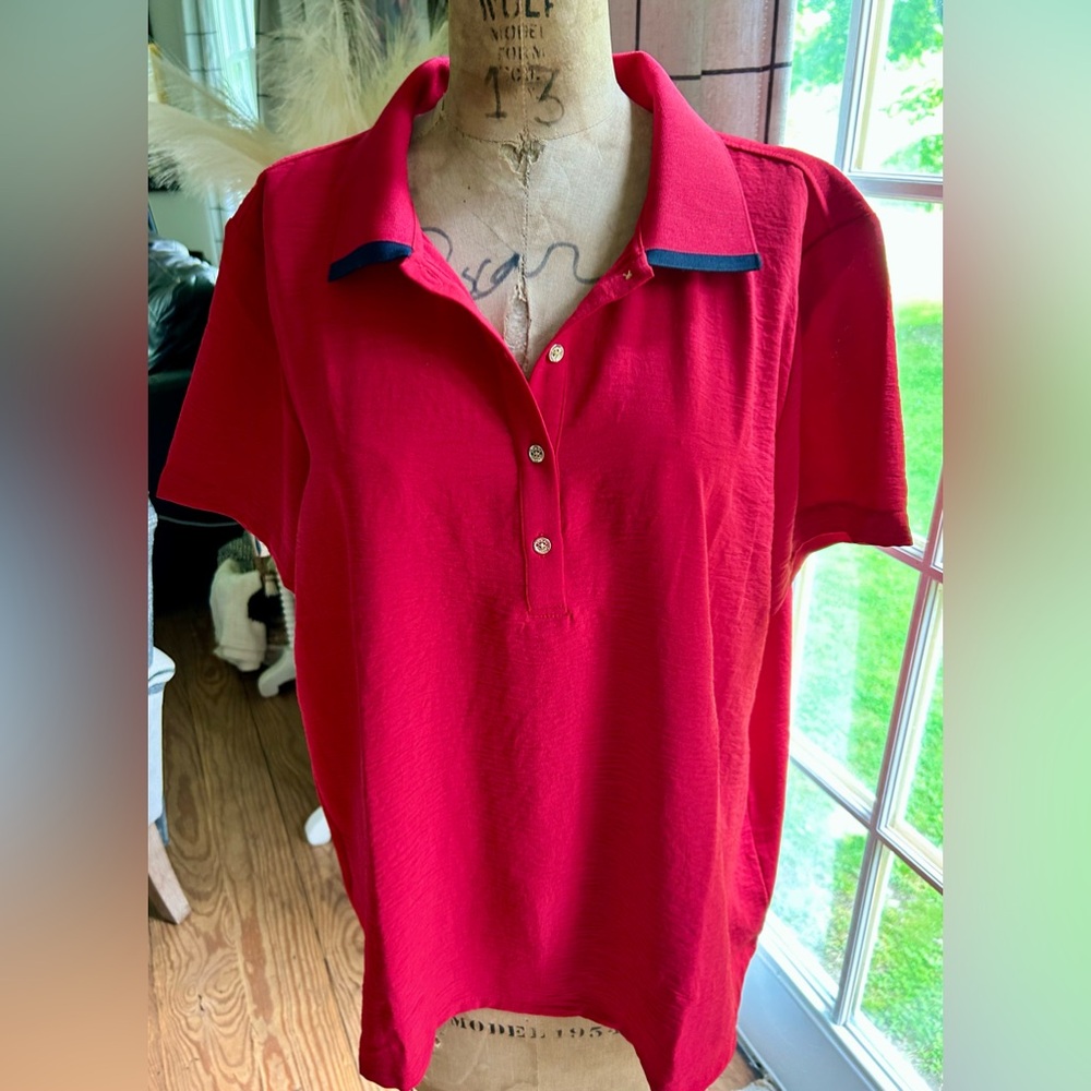 Tommy Hilfiger Red Short Sleeve Shirt